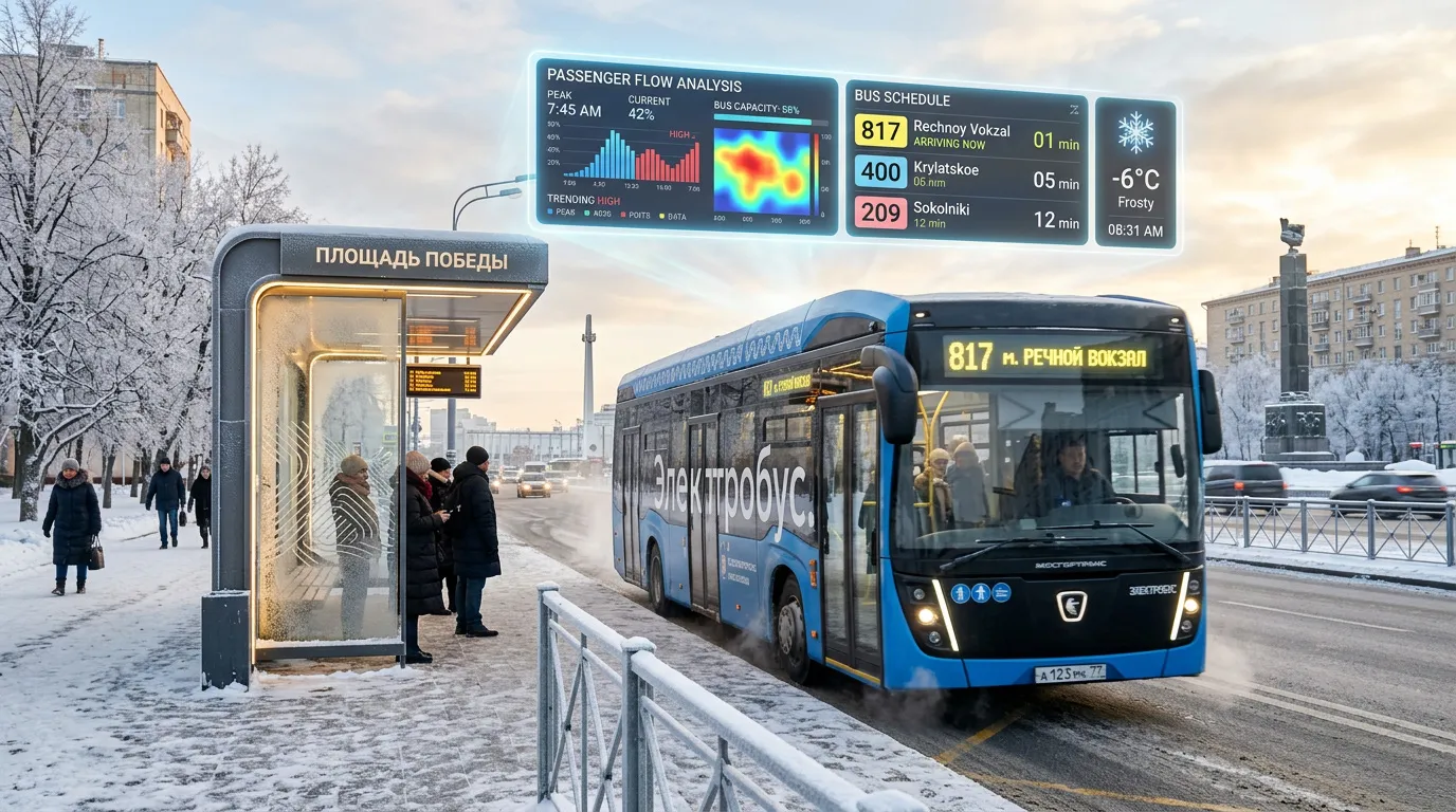 Photo - Smart Bus Shelters Get Smarter: Rostelecom Deploys AI Video Analytics in Noyabrsk