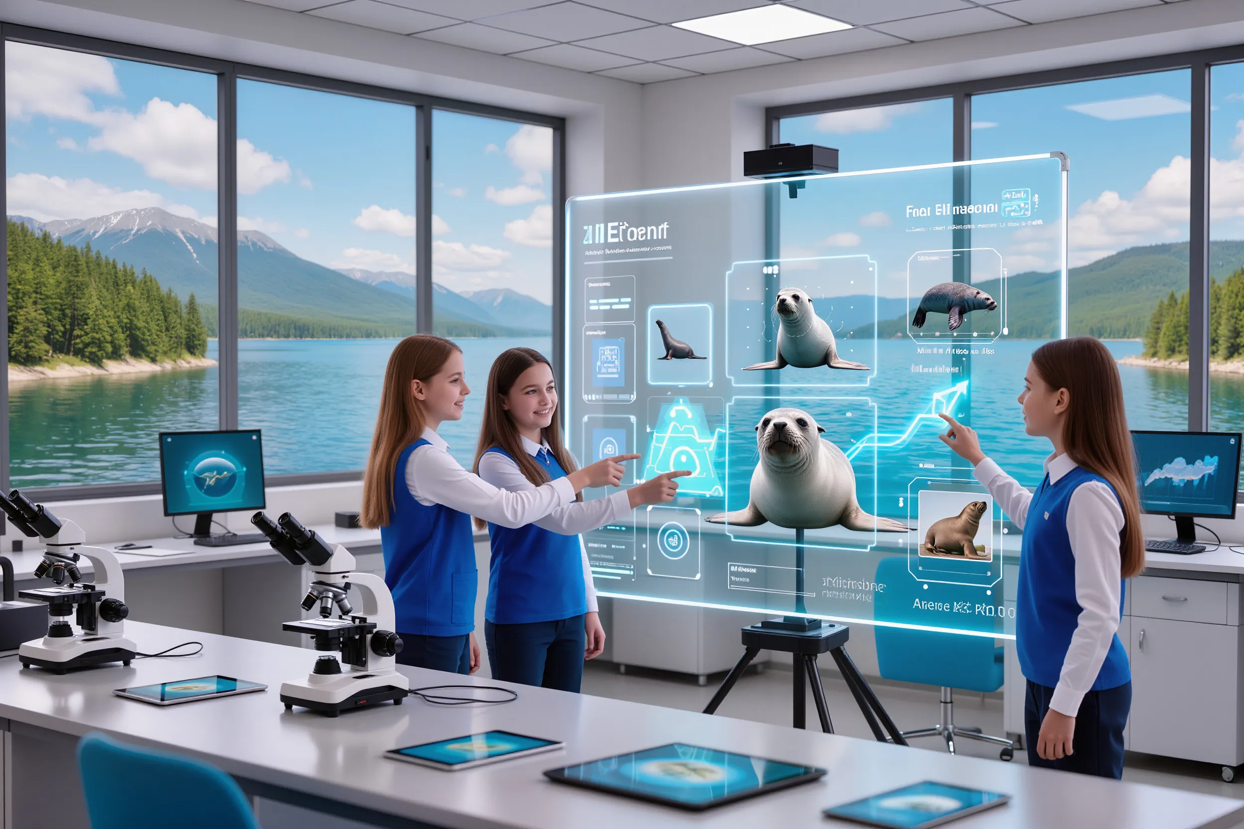 Photo - Юные защитницы экологии: оренбургские школьницы создали ИИ для Байкала