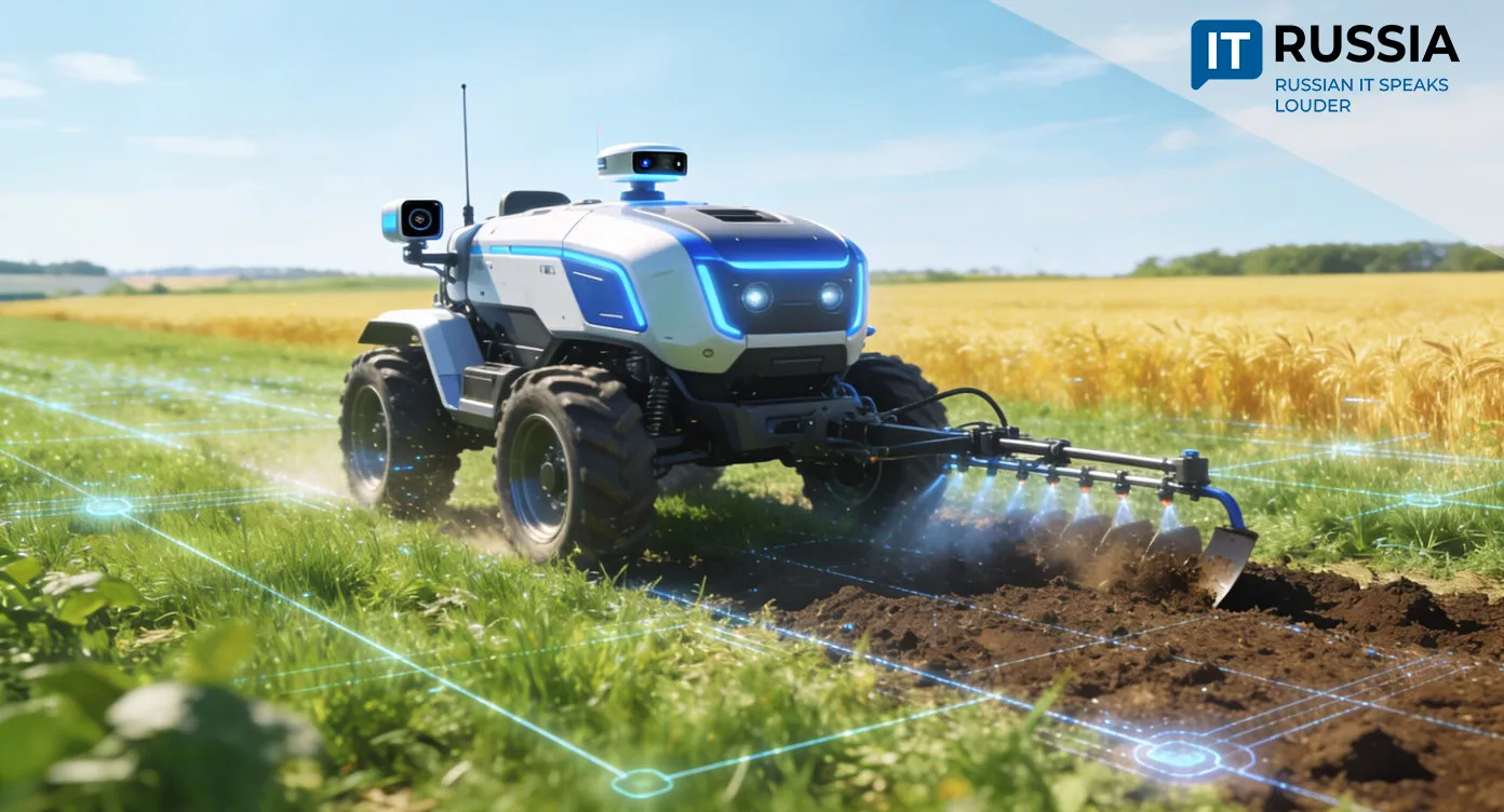 A Russian Robot Tractor Enters the Fields