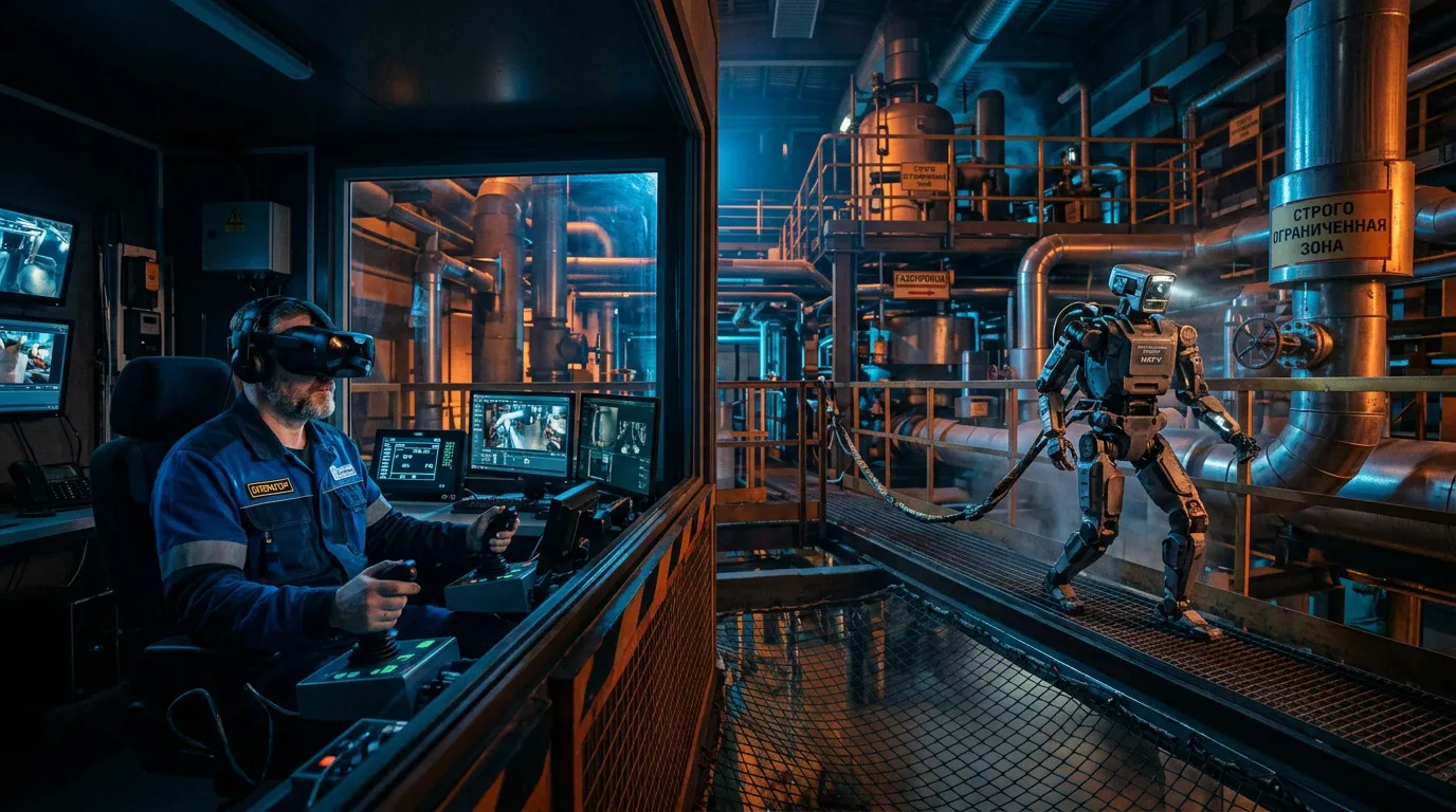 Photo - Russia Unveils VR-Controlled Humanoid Robot Technology