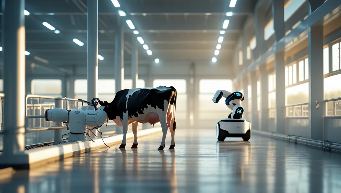 Photo - Digital Dairy: Cows Learn to Work with Robots