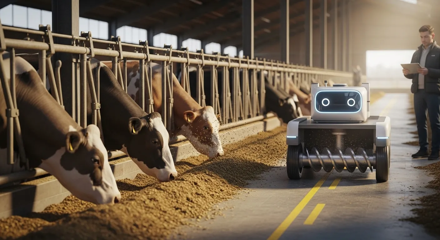 Hardworking and Caring: Russia Rolls Out Feed-Pushing Robot for Cattle Farms