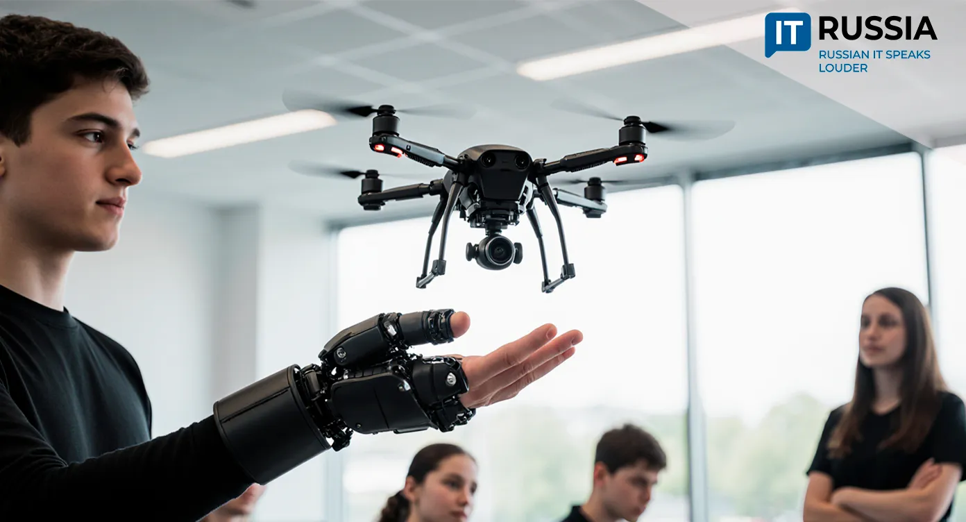 Fly with a Wave of the Hand: Russian Students Build Intuitive Drone Control System