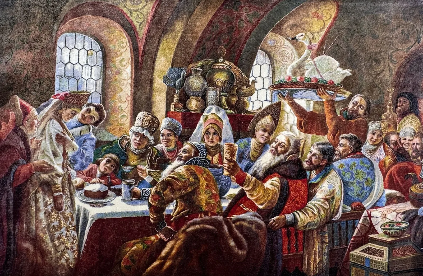 Ковер машинной работы «Боярский свадебный пир в XVII веке» (1883 год)