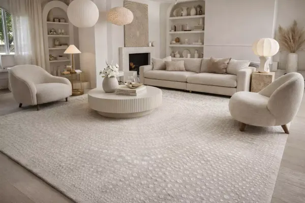 Ковер ручной работы White Dots Tasvira
