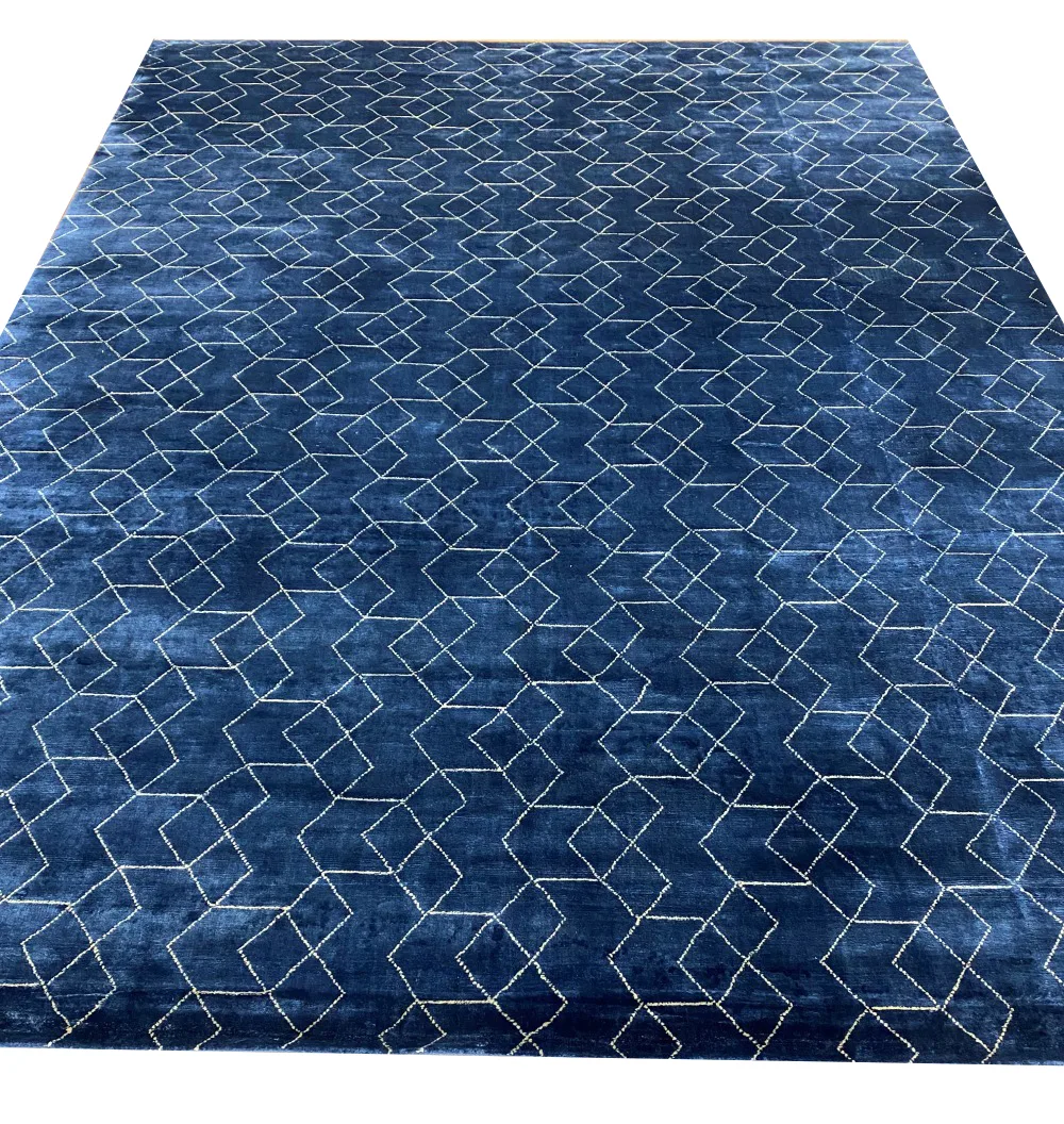 Ковер ручной работы Viscose Geometry