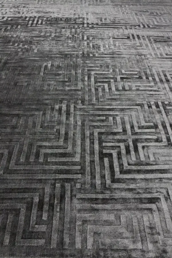 Ковер ручной работы Viscose Geometry