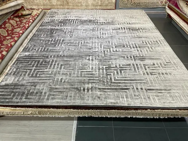 Ковер ручной работы Viscose Geometry