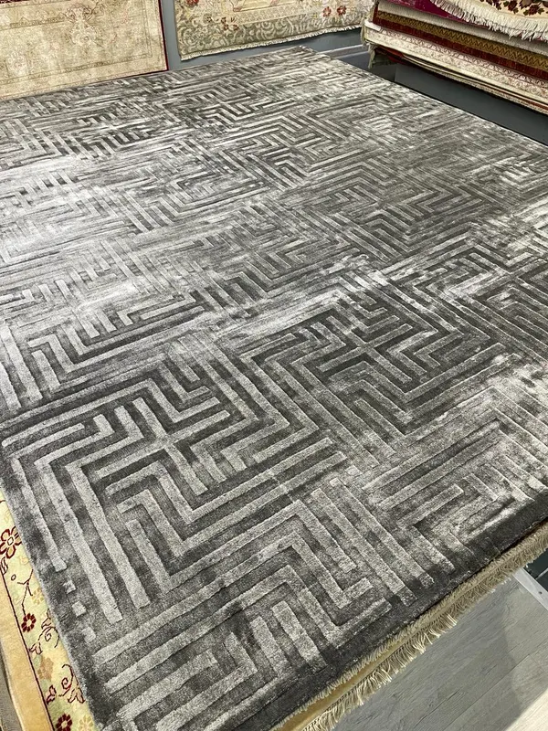 Ковер ручной работы Viscose Geometry