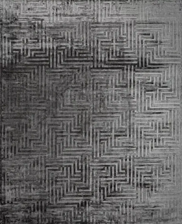 Ковер ручной работы Viscose Geometry