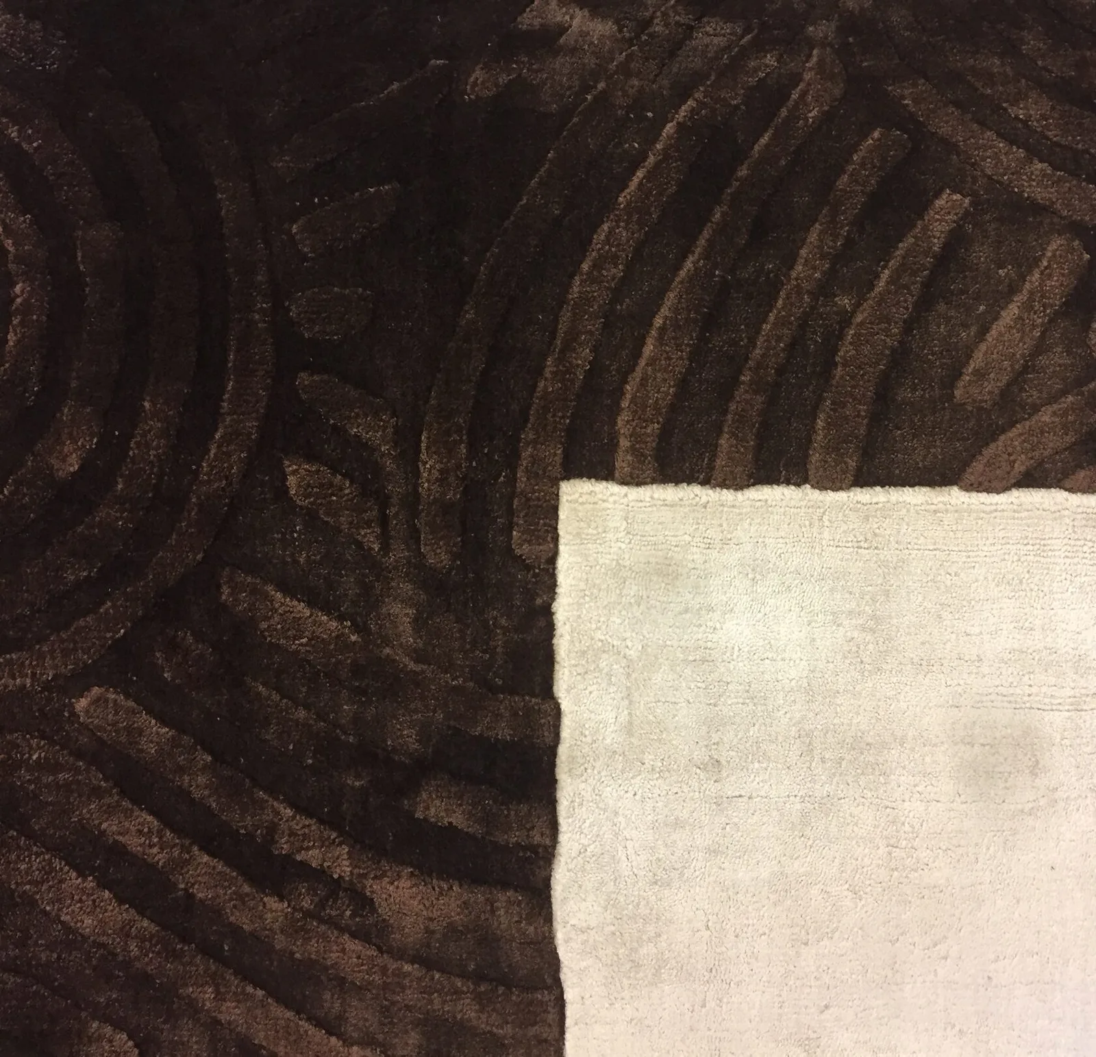 Ковер ручной работы Carving WhiteBrown
