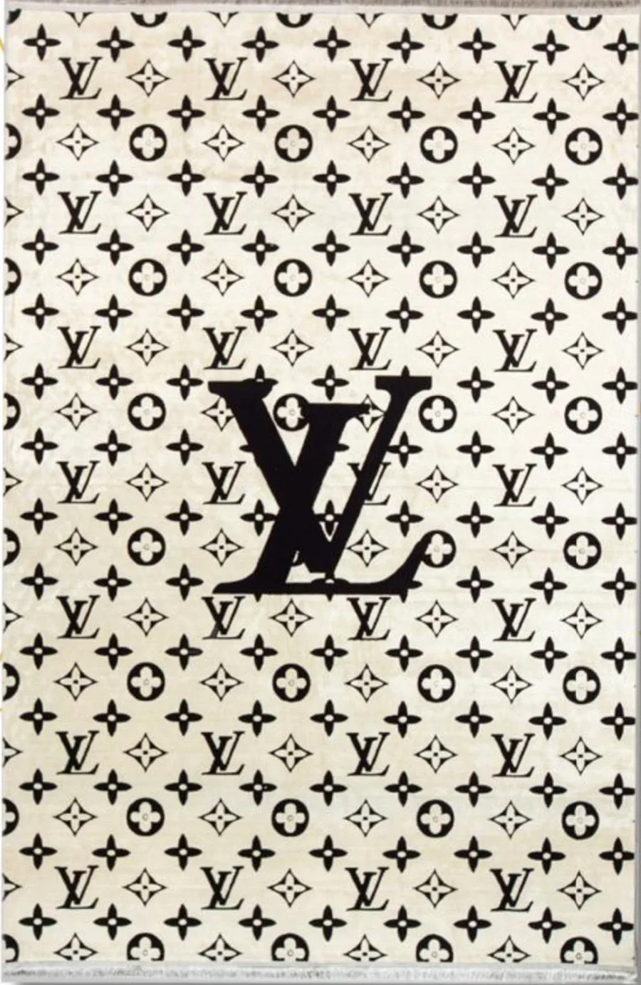 Ковер ручной работы Louis Vuitton Черно-белый