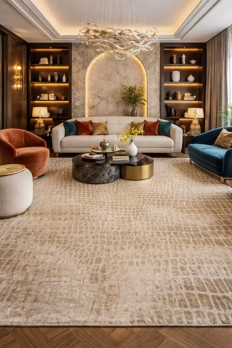 Ковер ручной работы Gold Leather
