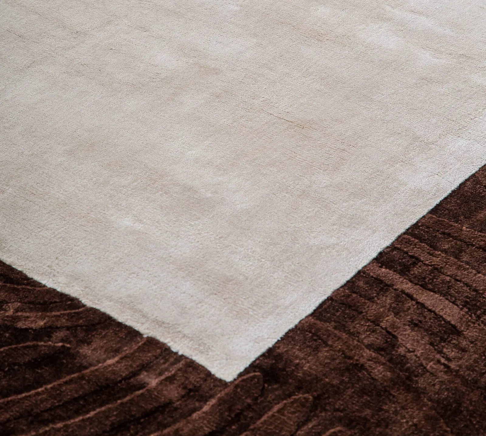 Ковер ручной работы Carving WhiteBrown