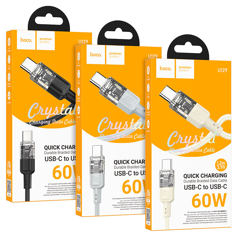 Кабель Type-C / Type-C (U129) 1м — фото 4