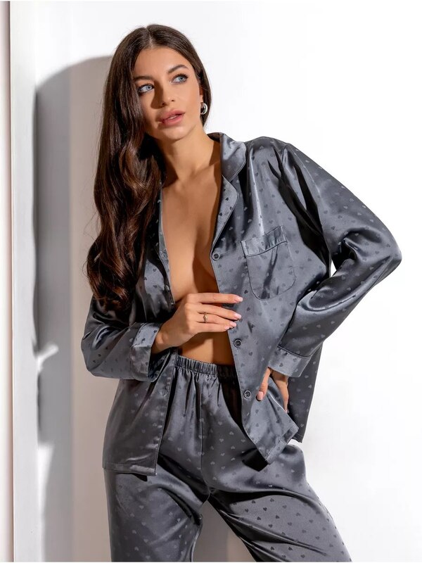 Silk pajamas with shirt and pants, LUV WEAR