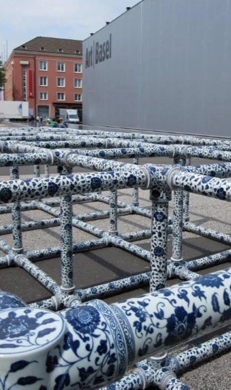 Untitled, a 2007 porcelain installation by Ai Weiwei at Art Basel.