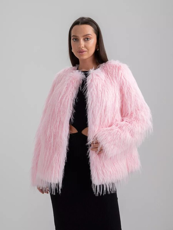 Faux short fur coat for car lady, Rendi fur coats and coats