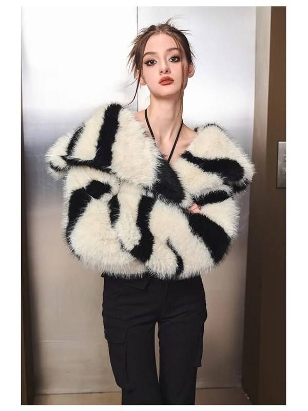 MISEEDER Women's Short Faux Fur Coat on AliExpress