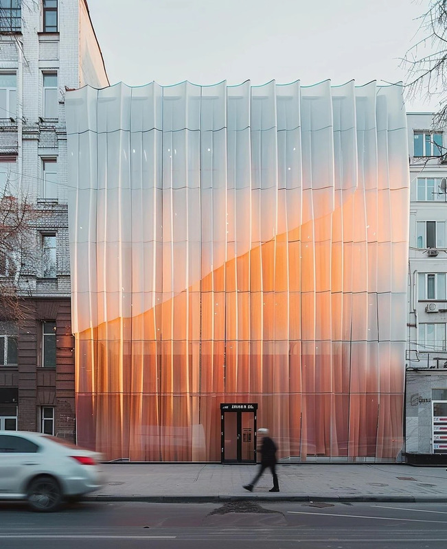 AI-generated concept for a fashion boutique by architect ALINA HOLOVATIUK.