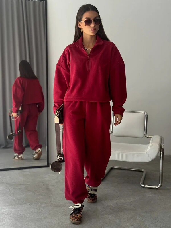 Warm fleece sports suit large sizes, CINDERELLA37