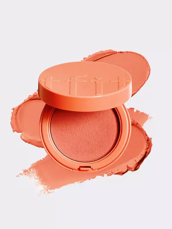 Cushion blush in coral shade TFIT Fluffy Velvet Cushion Blush O01 Coral Orange 🖤 Buy in the online store