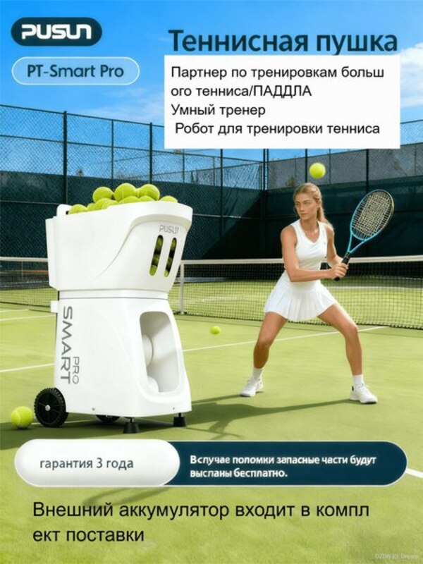 pusun Пушка теннисная купить на OZON по низкой цене (2607032544)