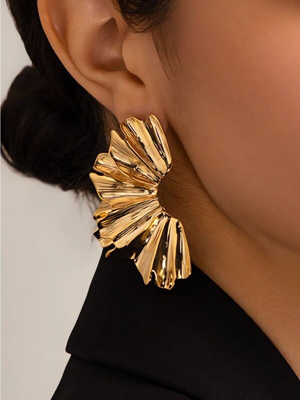 Large flower earrings jewelry, WeTrends