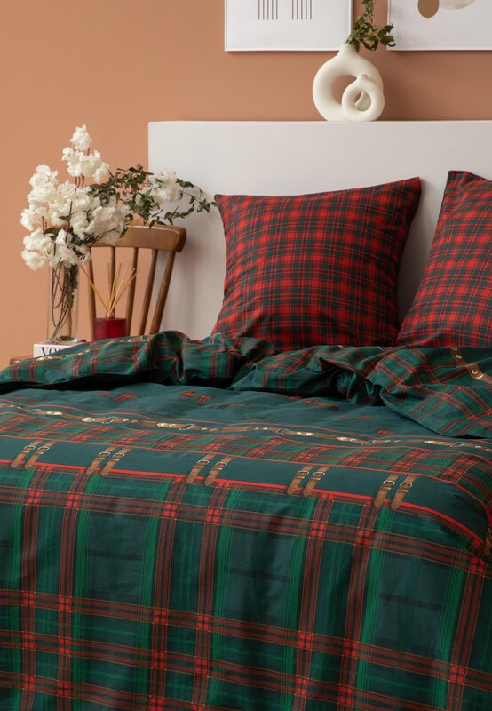 Bed linen 2-bed Unison 70x70 Baker Street, color: green, MP002XU05DDB — buy in the Lamoda online store