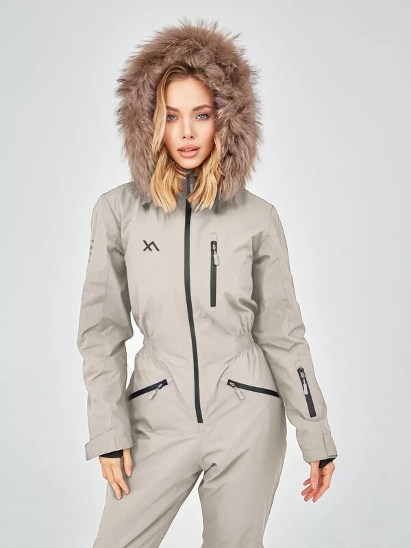 Winter overalls with natural fur, kamchatka