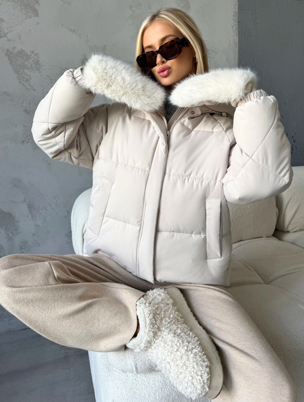 Short winter jacket with hood, Nexora