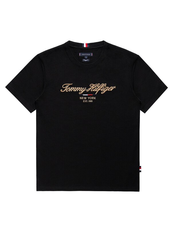 T-shirt Men's Tommy Hilfiger black Short, size 48, 50 Cotton straight Casual Guatemala, height 165-170 buy with delivery to OZON at a low price (2544853686)
