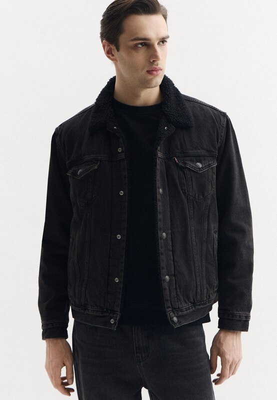 Levi's® denim jacket, color: black, RTLAEX261301 — buy in the Lamoda online store