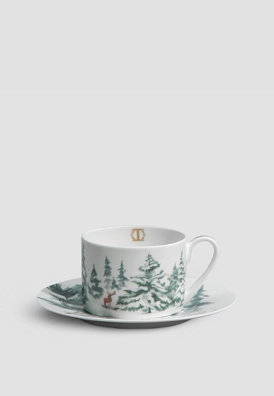 Cup and saucer Togas Snowy, color: white, XD001XU00QHS — buy in the Lamoda online store