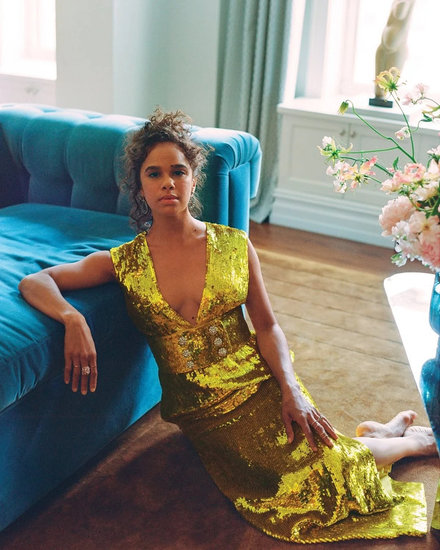 Misty Copeland in her New York apartment designed by Brigette Romanek. Photo by Lelanie Foster.