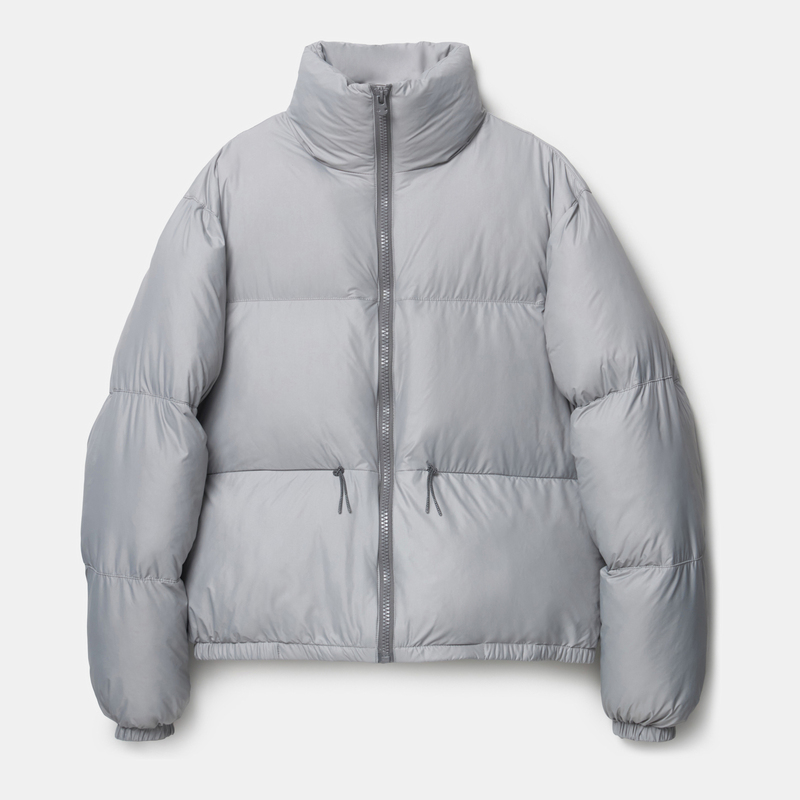 Oversized bomber jacket light gray