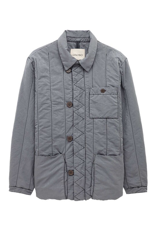 Quilted padded jacket (dark gray) - TIN brand online store