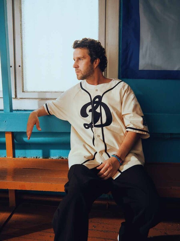 Baseball Shirt OLOVO x DYNAMO x Nigel Cabourn 771 (White-Blue) - OLOVO Brand Online Store