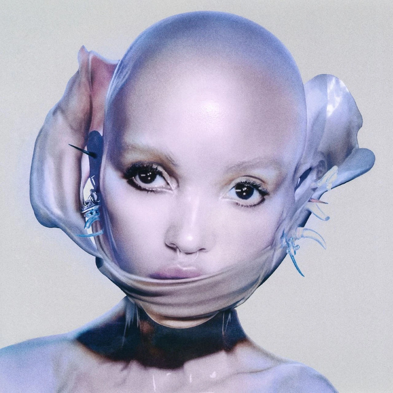 FKA twigs on the cover of her album EUSEXUA Afterglow. Photo by Aidan Zamiri, artwork by Matt Copson.