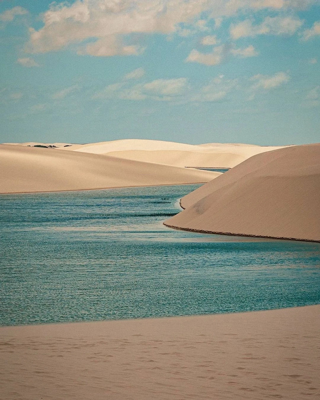 A view of the lagoons in Lençóis Maranhenses National Park in Brazil. Photo by Ricardo Martins.