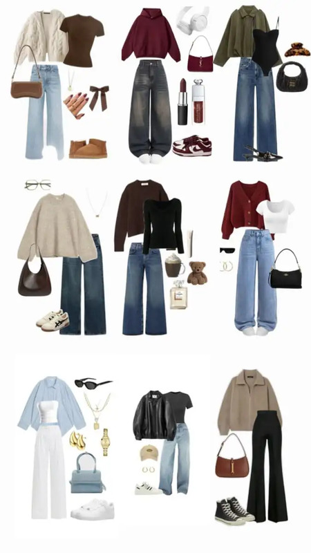 Minimal and aesthetic outfit ideas for everyday fashion. Весенние Образы 2026, Что Носить С Джинсами, Одежда На Весну, Casual Стиль, Луки На Весну, Одежда На Осень, Луки С Джинсами, Весенние Образы, Образы На Весну