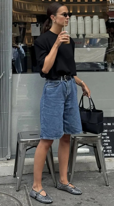 #JortsOutfit #BalletFlats #CleanGirlAesthetic #Summer2025Fashion #ChicSummerLooks #SummerStyleInspo #WarmWeatherWardrobe #SummerOutfits2025 #EffortlessStyle #MinimalChic #CasualLuxury #QuietLuxury #OOTDSummer #PinterestFashion #WhatToWearThisSumme...