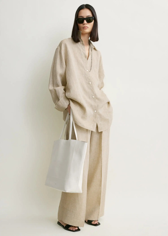 Oversized summer shirt natural