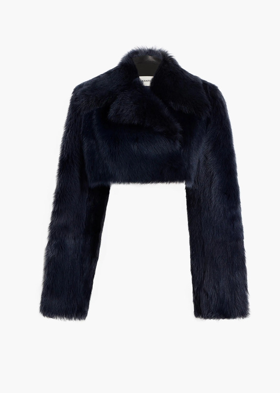 Stallone Shearling Jacket in Dark Navy