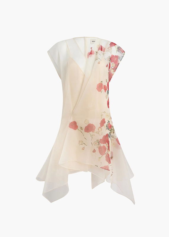 Merith Dress in Cream and Red