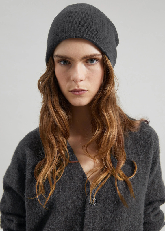 Inko Cashmere Beanie - Dark Gray