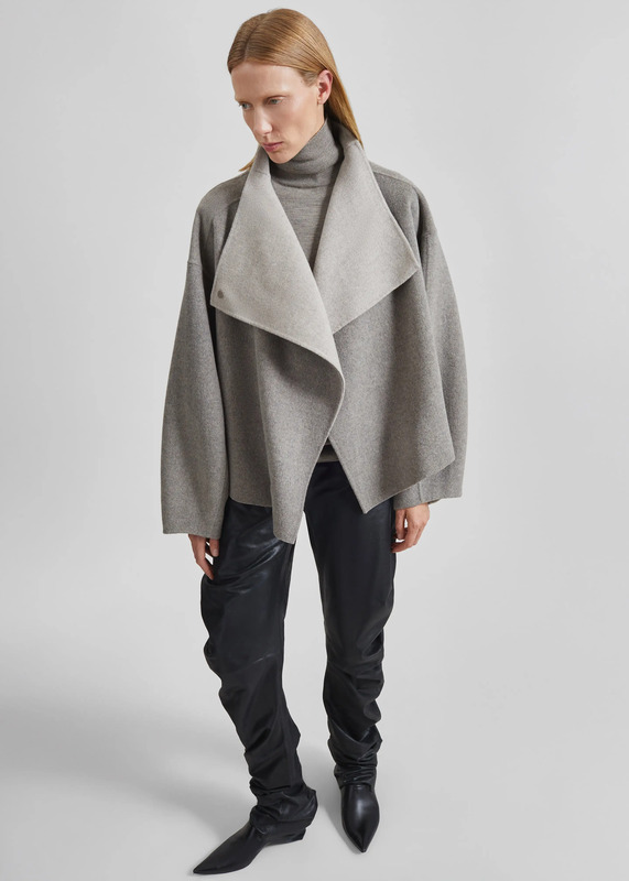 Onelle Wool Reversible Short Coat - Beige