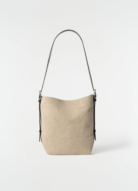 SMALL BELTED TOTE BAG IN HEAVY ECO COTTON CANVAS
