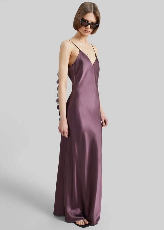 By Malene Birger Pascale Silk Maxi Dress - Aubergine