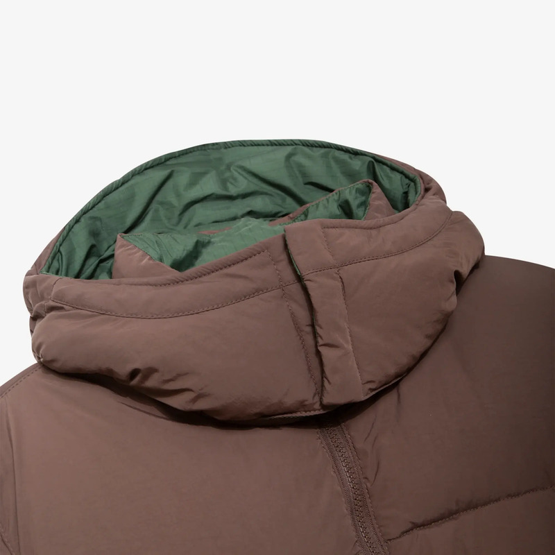 PUFFER REVERSIBLE Brown/Pine Green